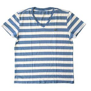 Lacoste Men’s Striped V-Neck T-Shirt - Size Medium (4)